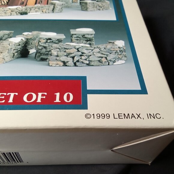 Vintage Christmas Village Accessories With Original Box Set Of 3 Lemax 1990s - Picture 15 of 16